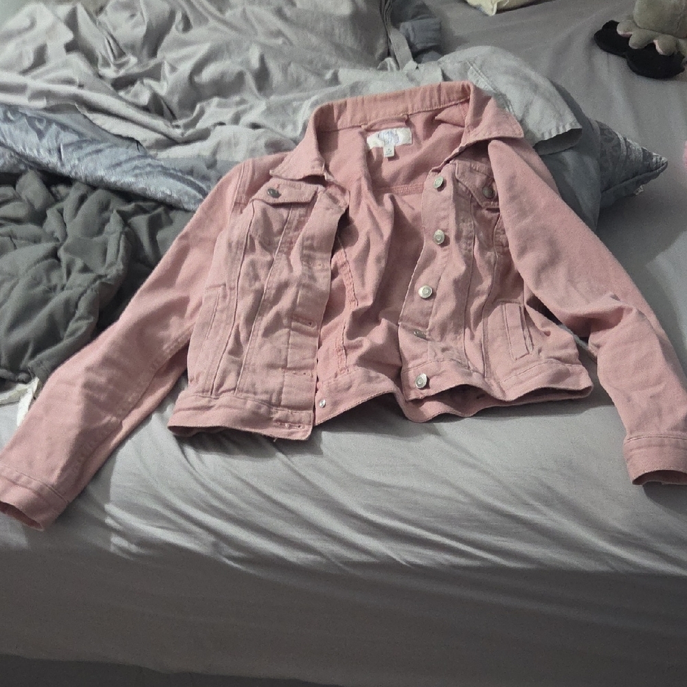Time and Tru Light Pink Jean Jacket